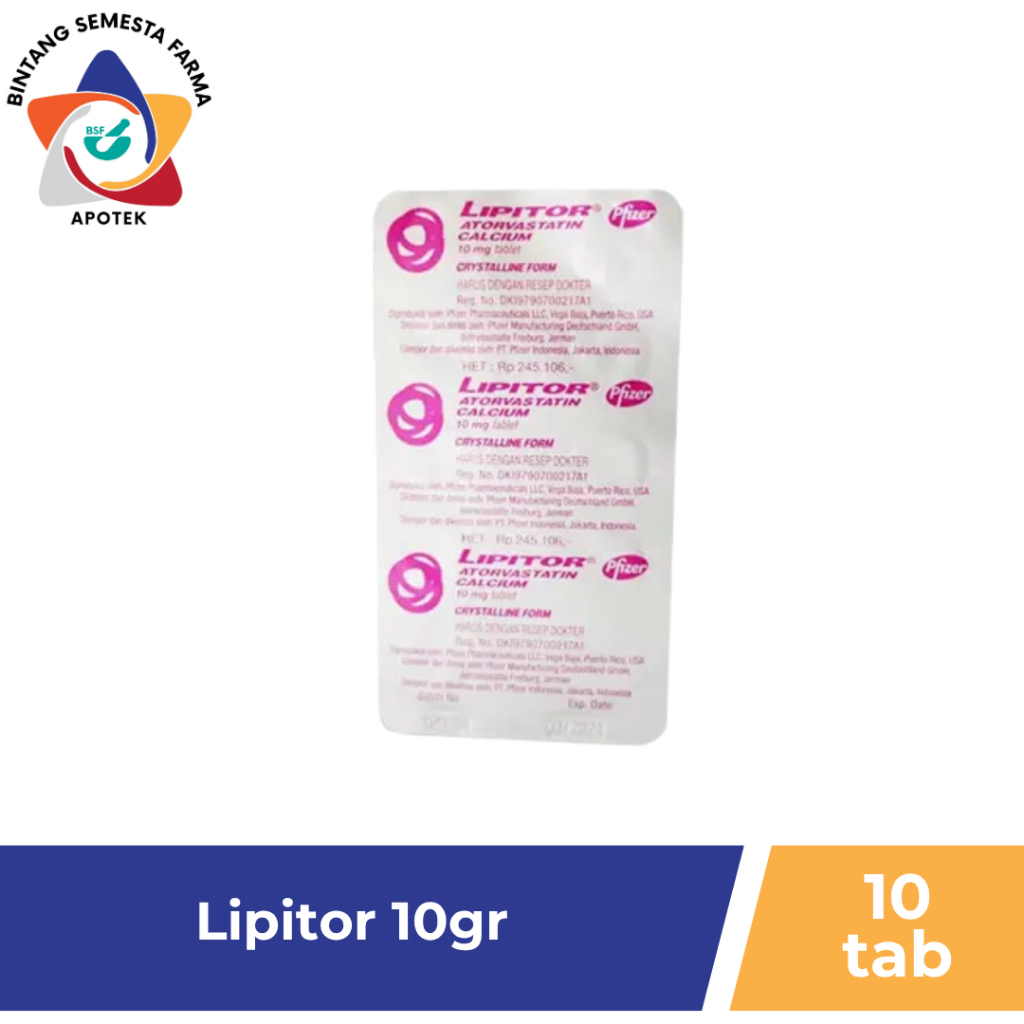 LIPITOR 10MG 1 BLISTER @ 10 TABLET SALUT SELAPUT
