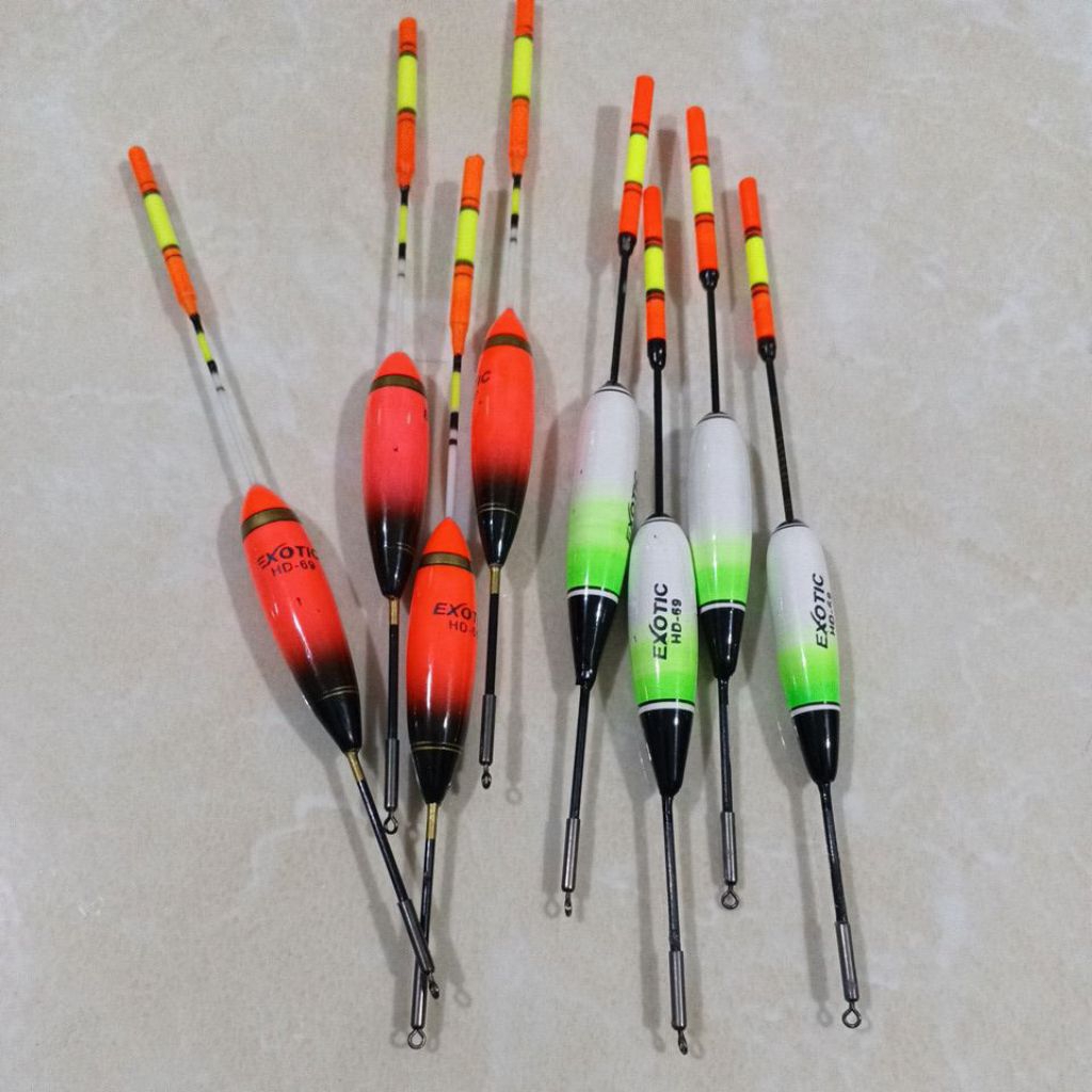 2 PCS Pelampung Pancing Sensitif Exotic HD-69, Pengapung anti Badai , Kambangan Lumut