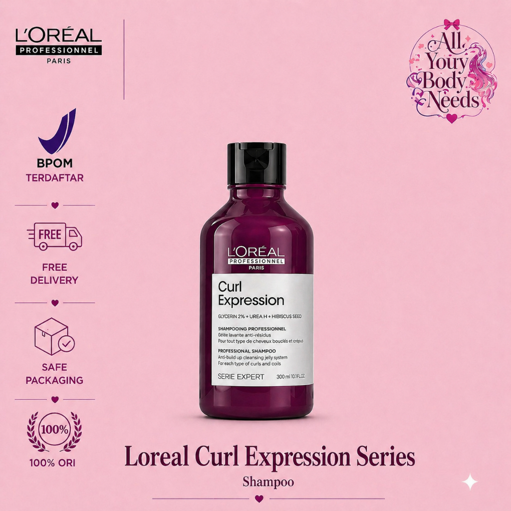Loreal Serie Expert Curl Expression Shampoo 300 ML Masker 250 ML Intensive Leave In Cream Conditioner 200 ML Spray 190 ML Shampoo Kondisioner Rambut Keriting Ikal Curly Spray Curly Ikal Keriting