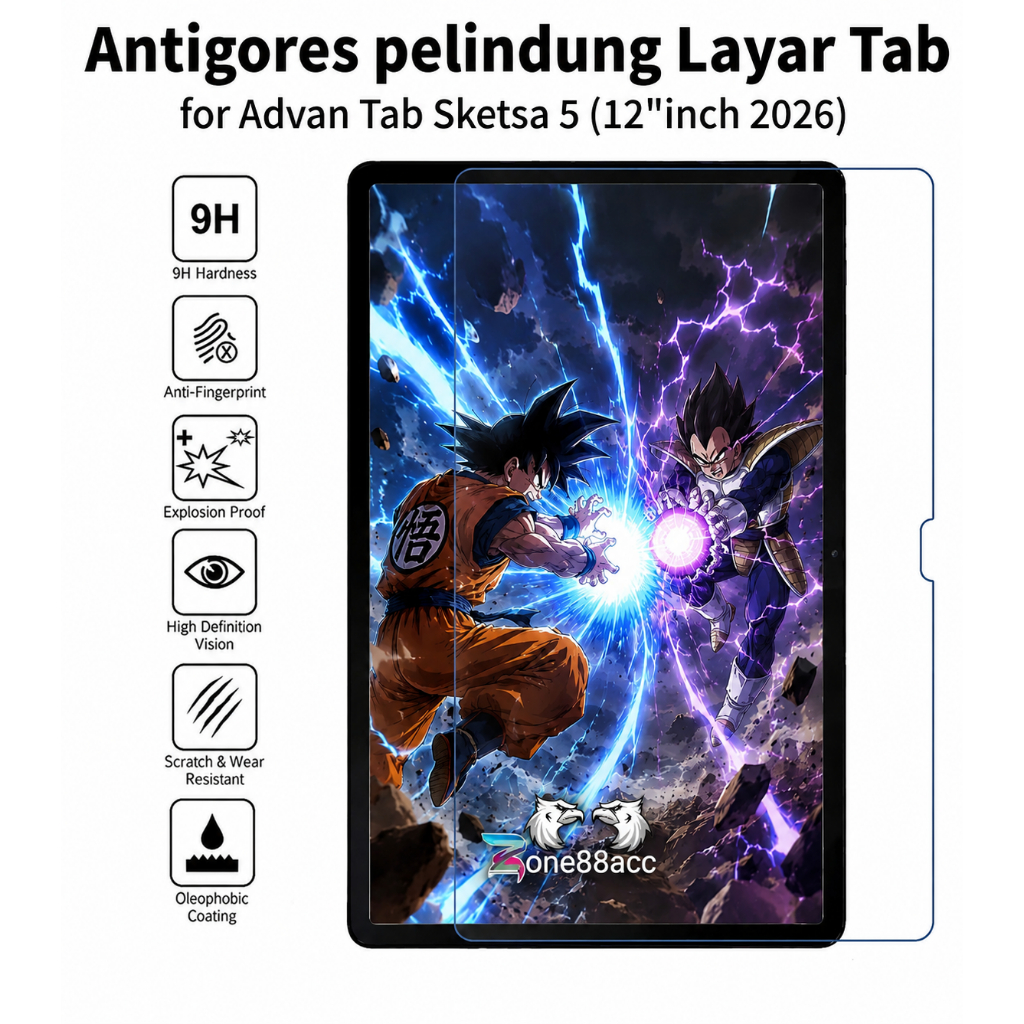Anti Gores Advan Tab Sketsa 5 12'inch 2026 Screen Protector Pelindung Layar / Tempered Glass Advan t