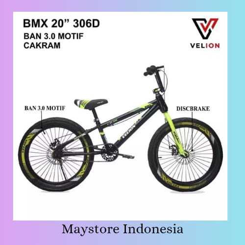 SEPEDA ANAK LAKI LAKI BMX 20 VELION 306 DB BAN JUMBO 3.0 MOTIF READY SIAP KIRIM TERMURAH BERGARANSI