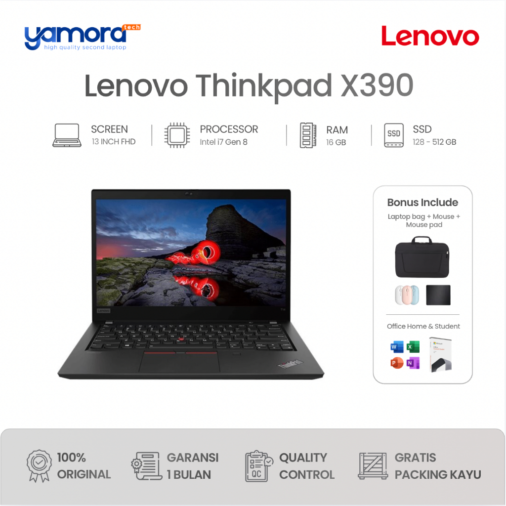 Lenovo Thinkpad X390 Core i7 Gen 8 Touchscreen
