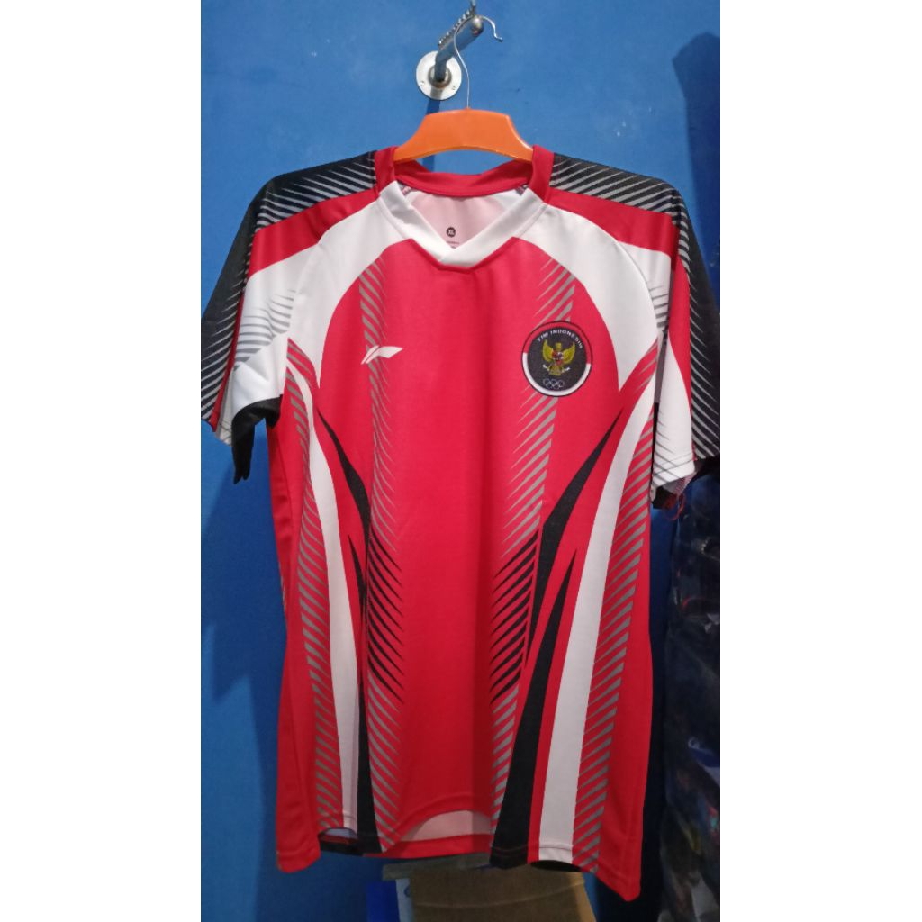 Kaos Jersey Timnas Indonesia Badminton Bulutangkis Olimpiade Tokyo 2020 (Merah)
