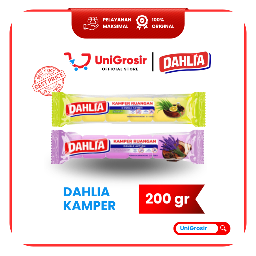 [UniGrosir] DAHLIA KAMPER RUANGAN AROMATIC KAMPER BLOCK CITRONELLA OUD LAVENDER 6 CUBE ~ 200 gr