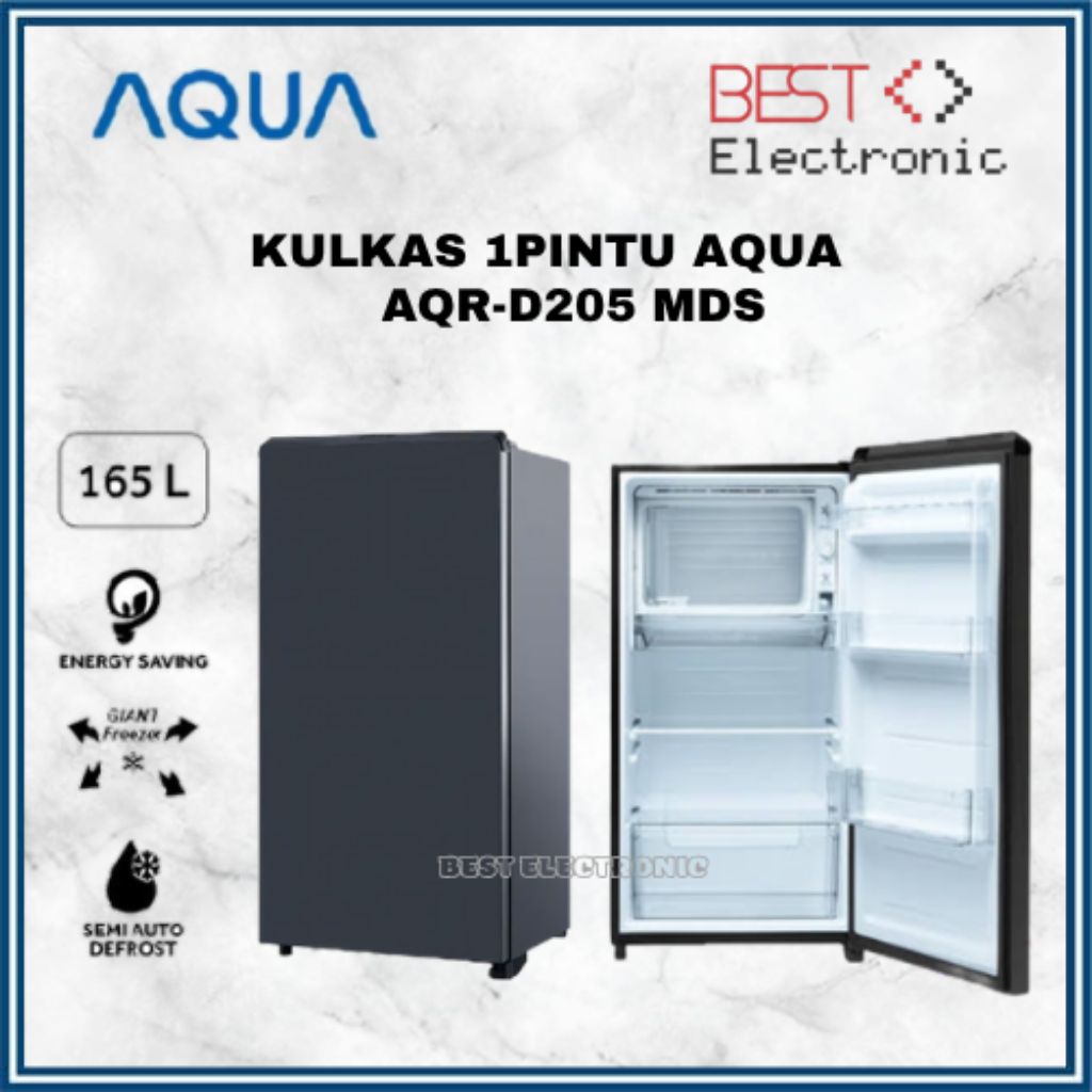 KULKAS AQUA205AQR-D205MDS / AQUA D 205 MDS  / D205 MDS 165 LITER