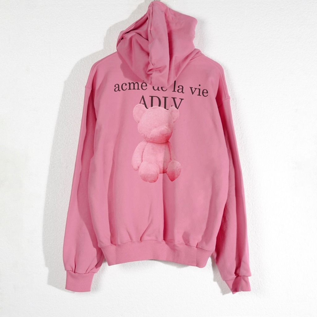 Hoodie ADV FUZZY BEAR TEXT LONELY PINK HOODIE 100% ORIGINAL