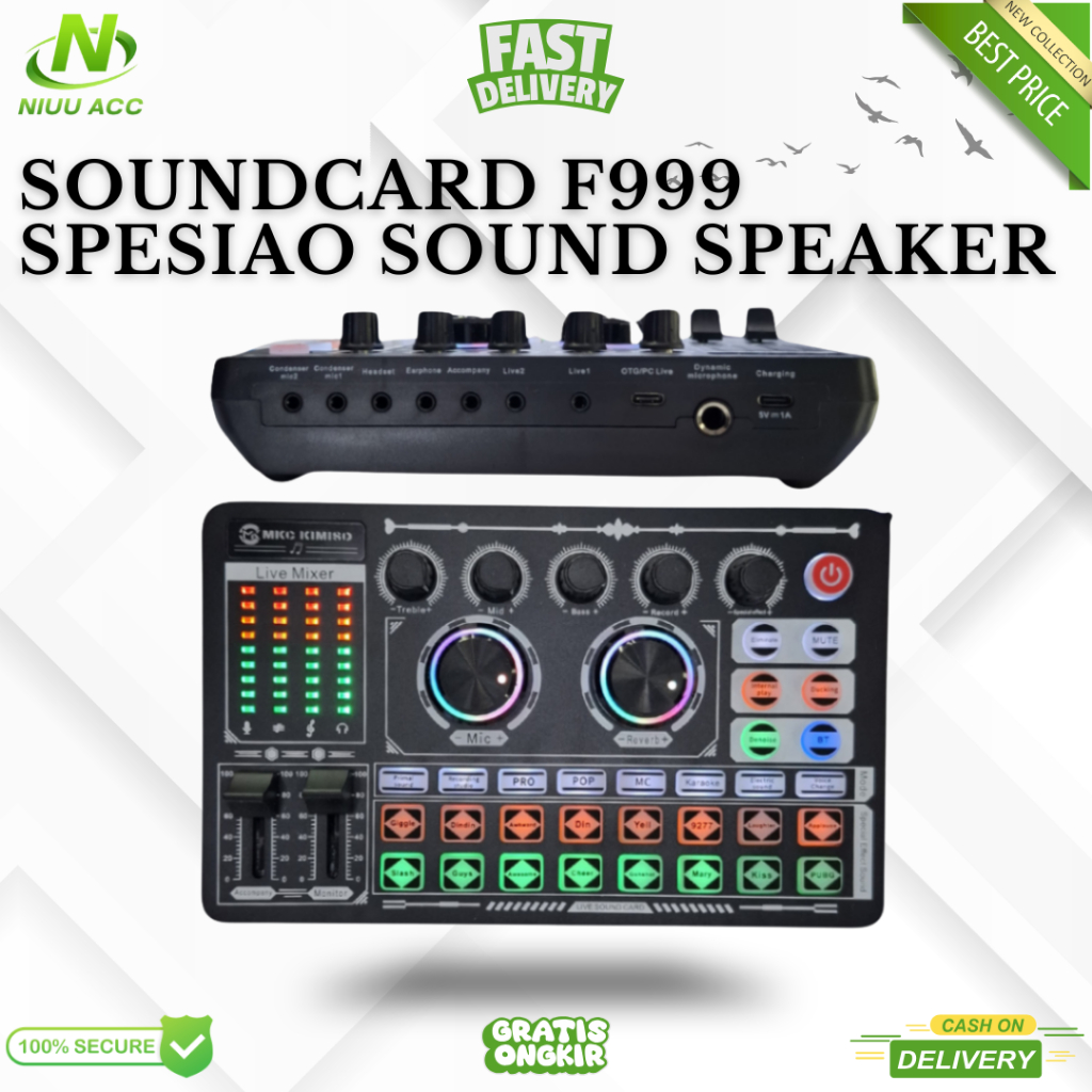 SOUNDCARD F999 KOMPATIBEL EXTERNAL SPESIAL SOUND SPEAKER