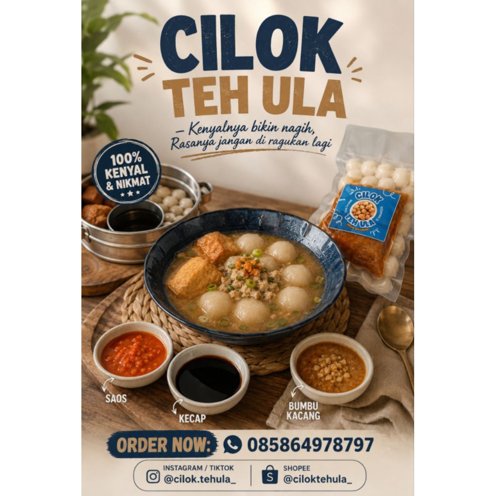 Cilok varian kuah isi ayam isi telor cilok tahu cilok original