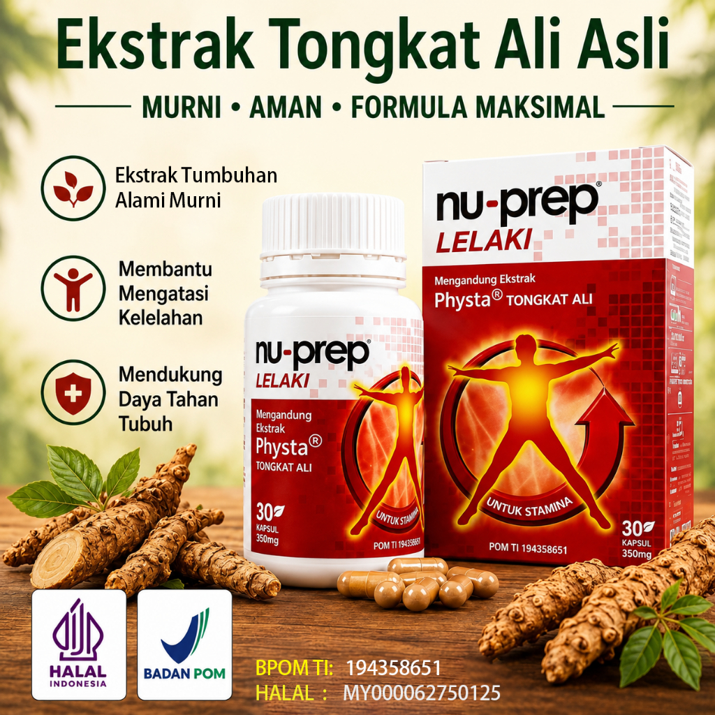 Nu-Prep Fitmen Kapsul Ekstrak Alami Tongkat Ali Eurycoma longifolia