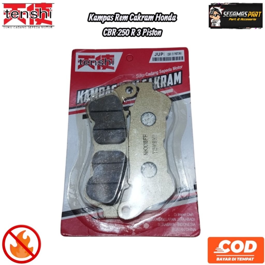 Discpad Kampas Rem Cakram Depan Honda CBR 250 CBU ABS 3 Piston