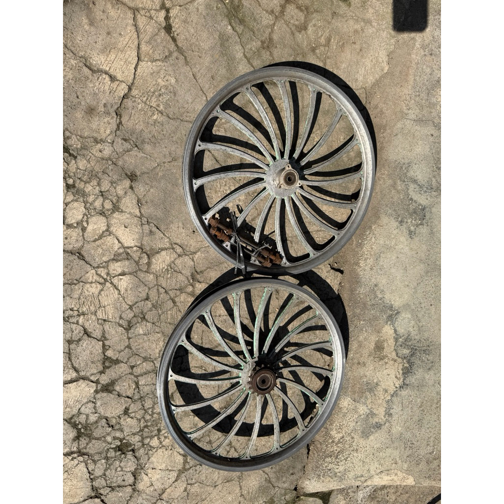 velg sepeda bmx os aloy alumunium lawas, ring 20 velg kipas aloy Sepasang