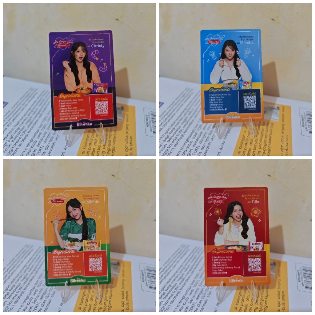 Photocard - PC Christy, Marsha, Michie, & Olla JKT48 x Bihunku