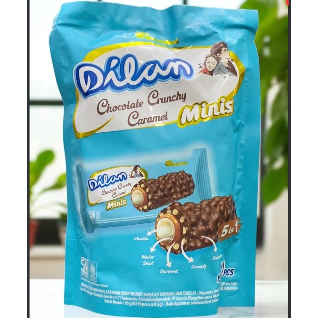 Dilan Mini Wafer Chocolate Crunchy Caramel isi 10pc