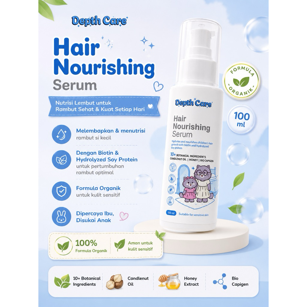 Serum rambut anak - organik- Hair Nourishing serum