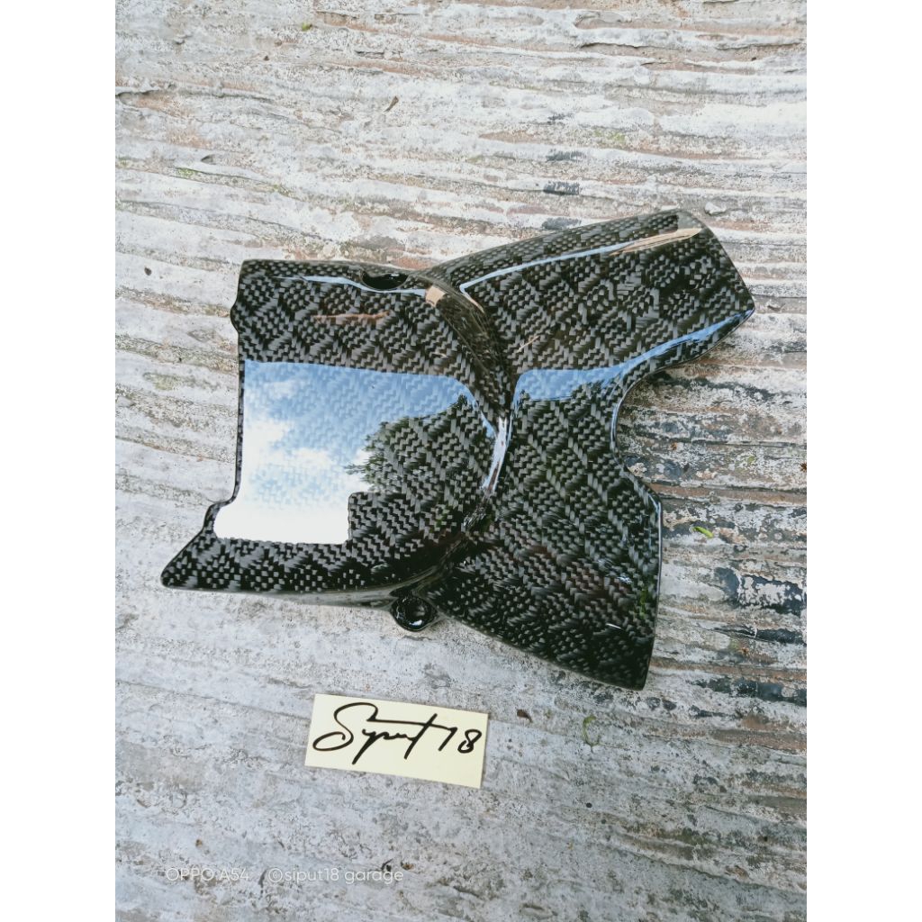cover tutup gear depan karbon kevlar hexagone kecil supra 125 karisma