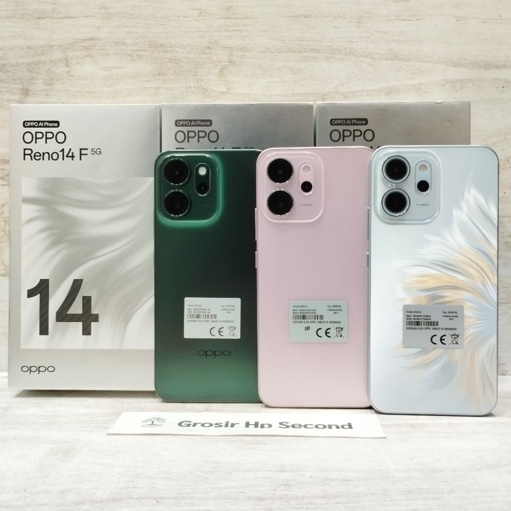 OPPO RENO 14F 5G 12/512GB 12/256GB 8/256GB HP SECOND FULLSET