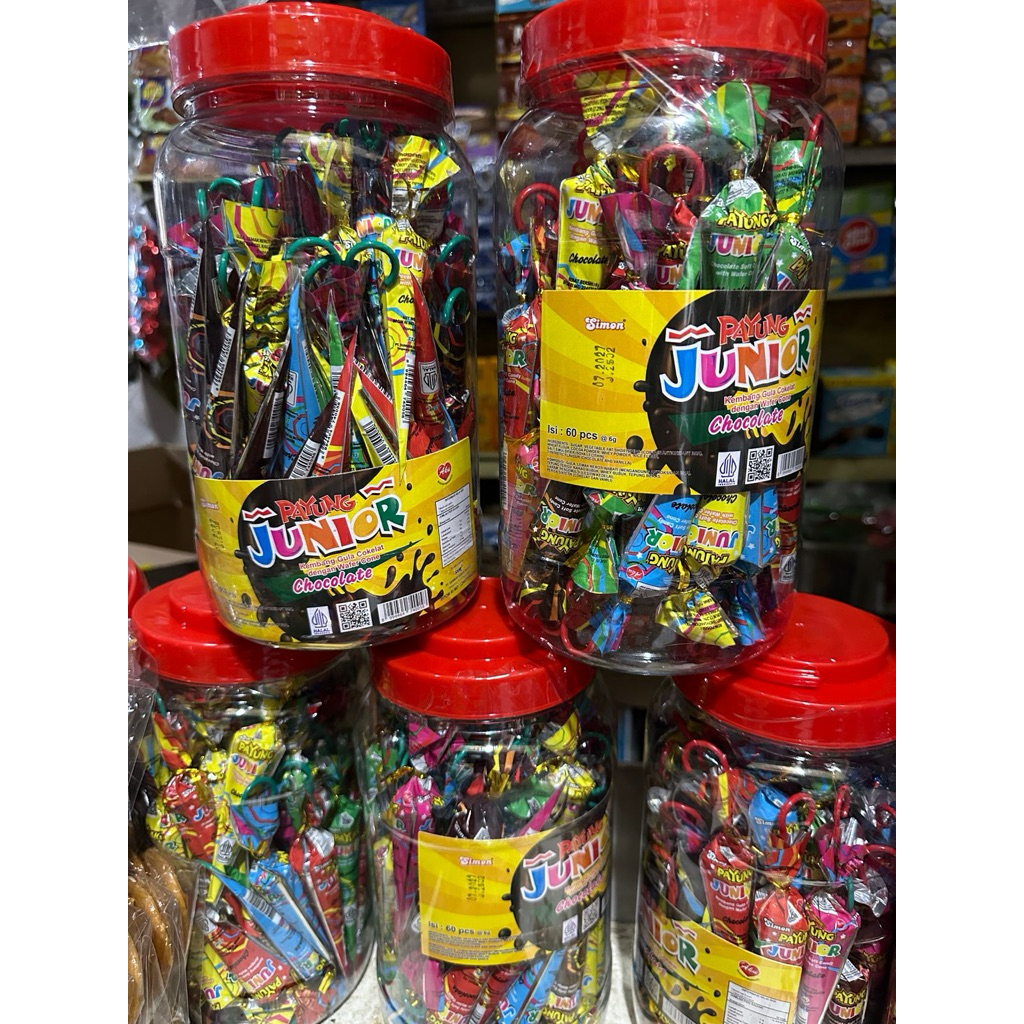 Coklat Payung Junior - Permen Coklat Kembang Gula Isi 60 Pcs