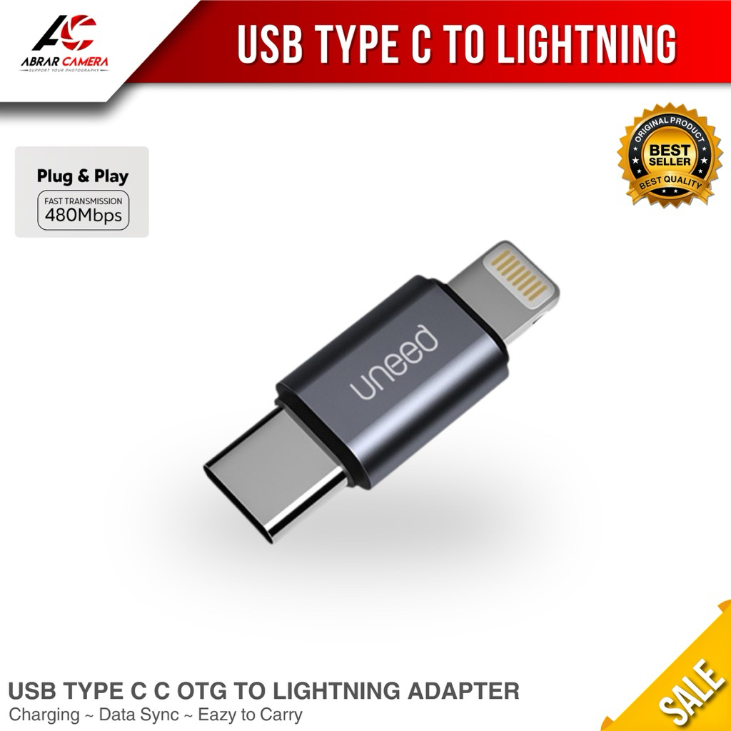 UNEED OTG Converter USB Type-C to Lightning - Adapter