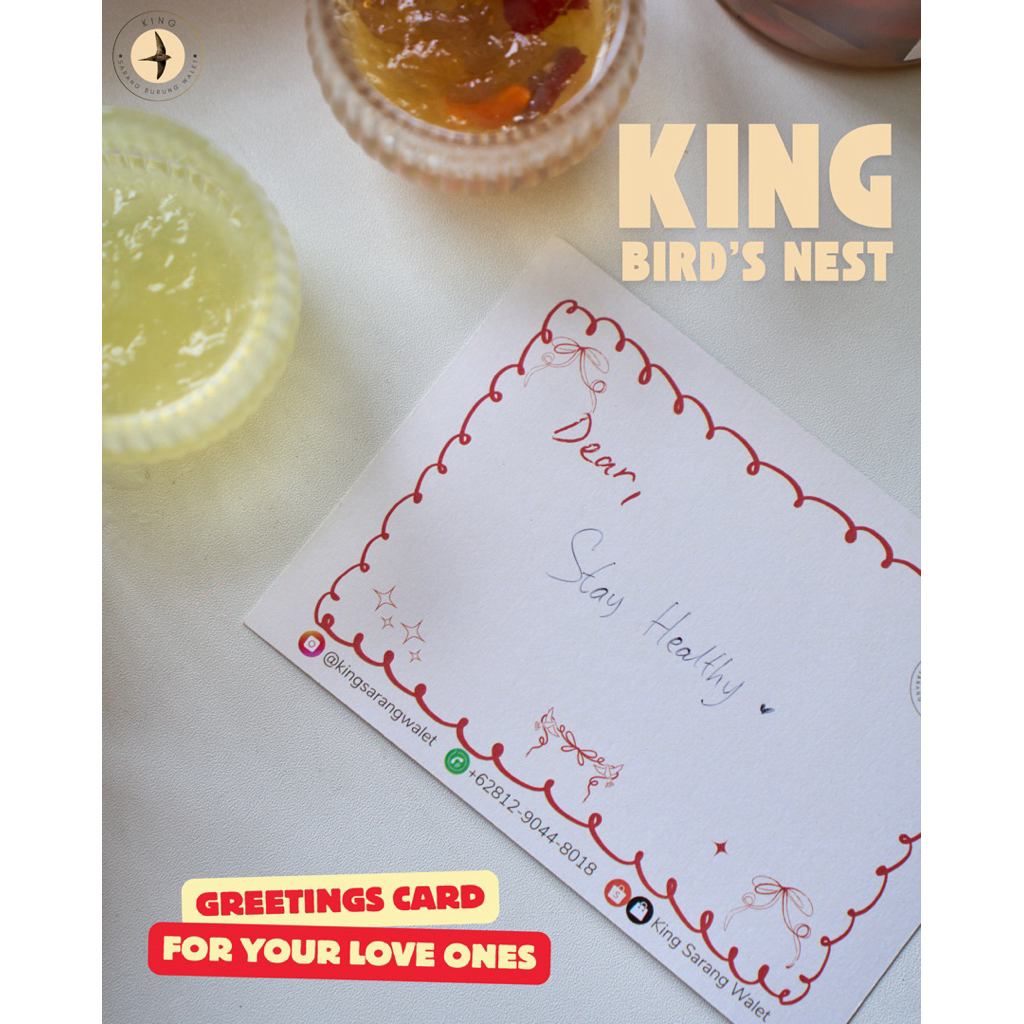 King Sarang Walet - Greetings Card Kartu Ucapan Birds Nest Healthy Drink Sarang Burung Walet 70 ml