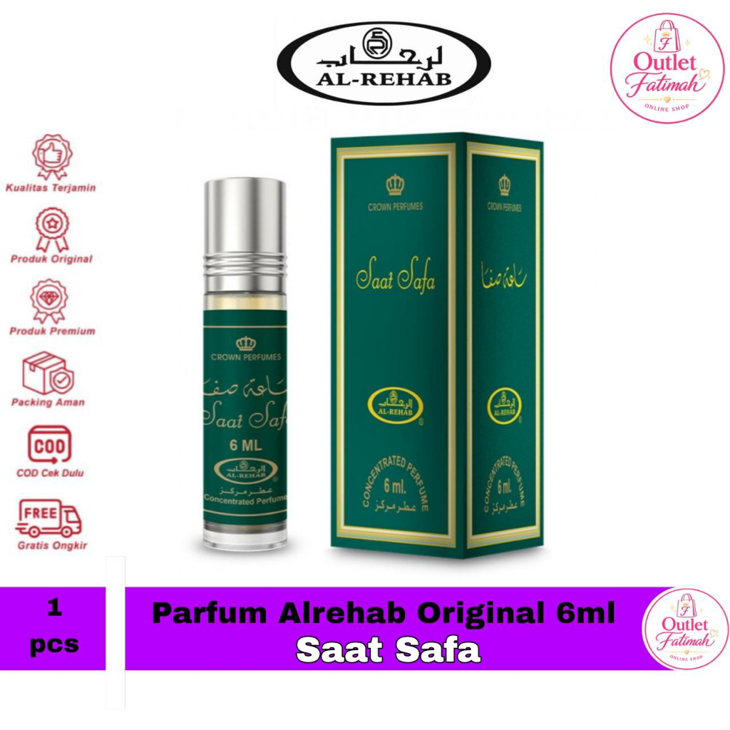 Parfum Al rehab Saat Safa 6ml Original Saudi / Minyak Alrehab