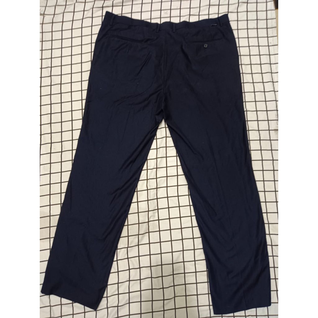 Celana Bahan Pria Biru dongker Size 42 || schoeller