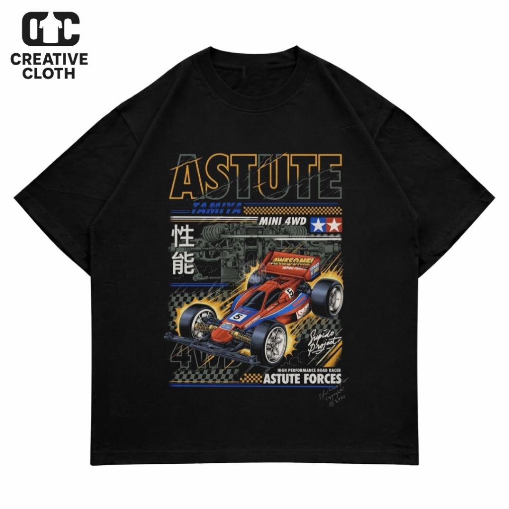 KAOS BAJU OVERSIZE ANIME TAMIYA ASTUTE VINTAGE | T-SHIRT OVERSIZE HITAM STYLE Y2K VINTAGE BOOTLEG | 
