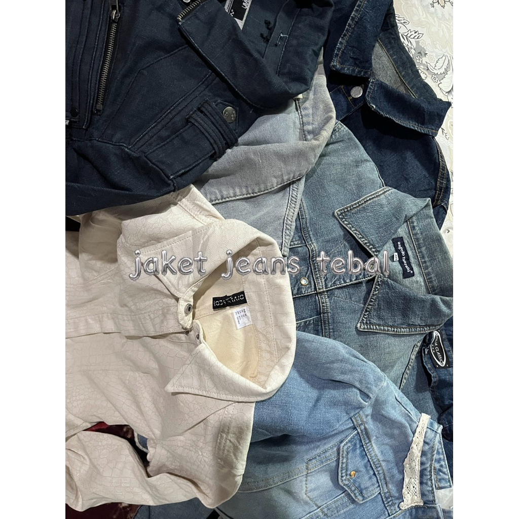 preloved jaket jeans denim wanita pria
