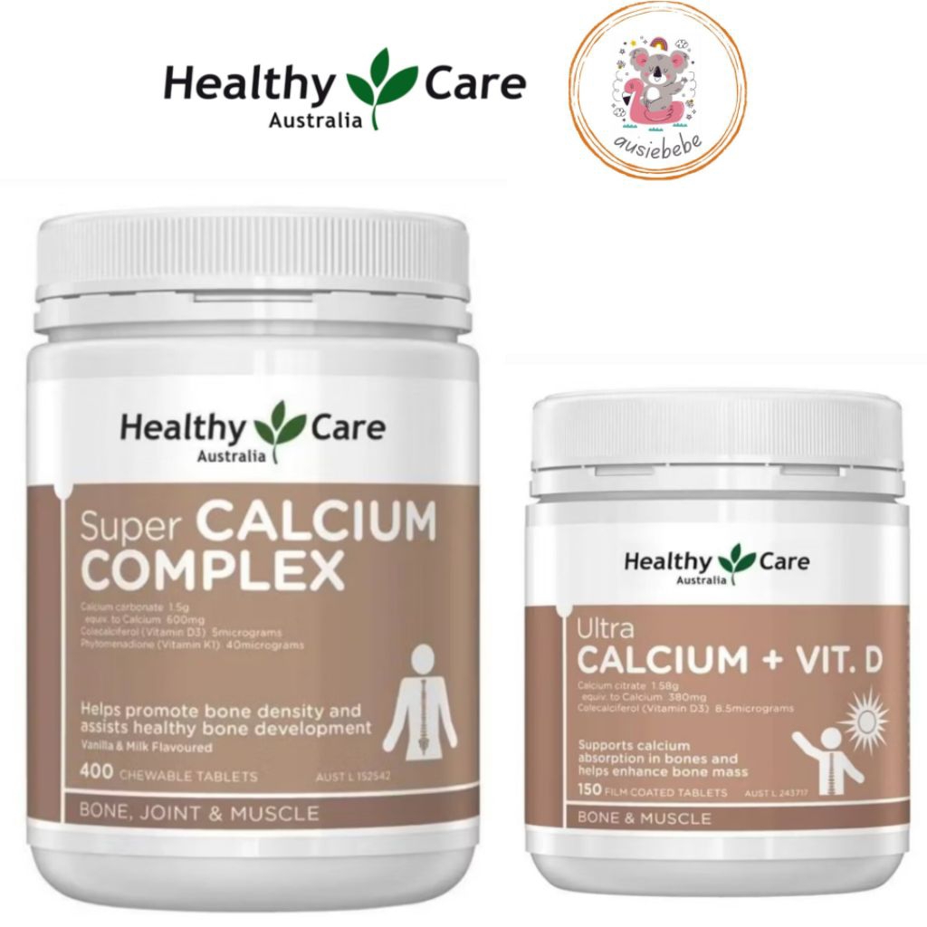Healthy Care Super Calcium Complex 400 Chewable Tablets/ Healthy Care Ultra Calcium + Vit. D 150 Tab