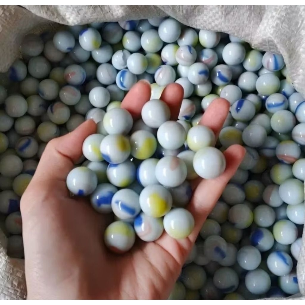 100 Pcs Kelereng Warna, Gandu Atau Kelereng Mata kucing / Kelereng Belimbing
