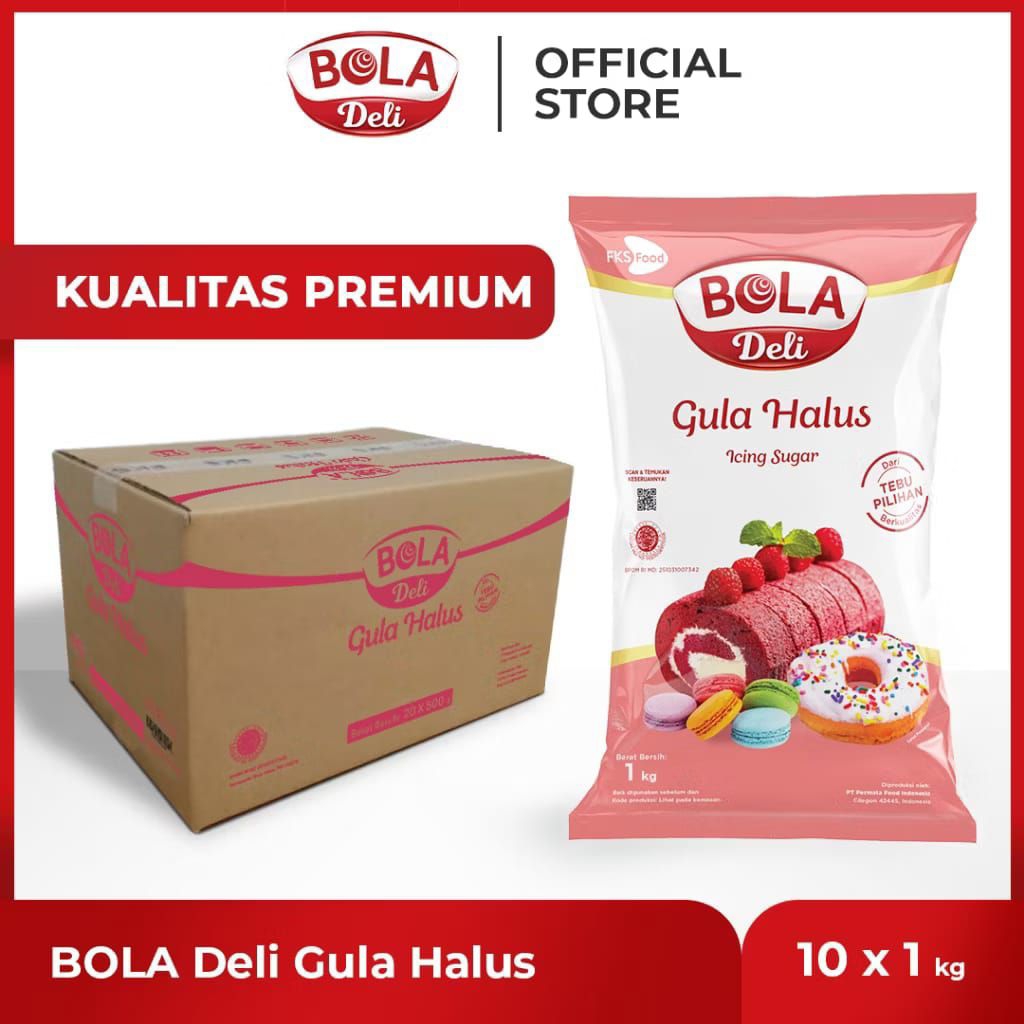 Gula Halus Bola Deli 1kg - Gula Halus 1kg 1 dus