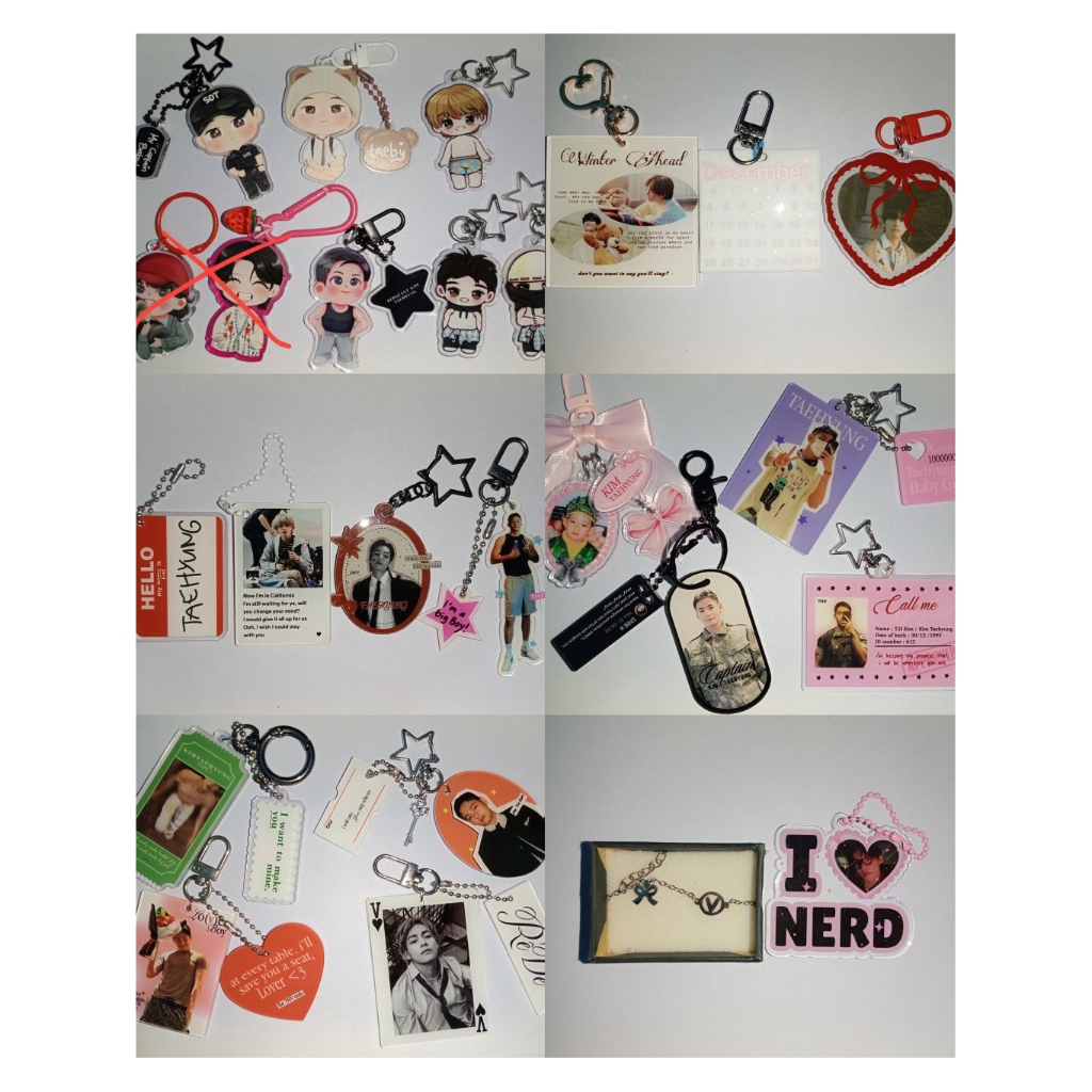 (obral keychain) preloved keychain acrylic taehyung v bts