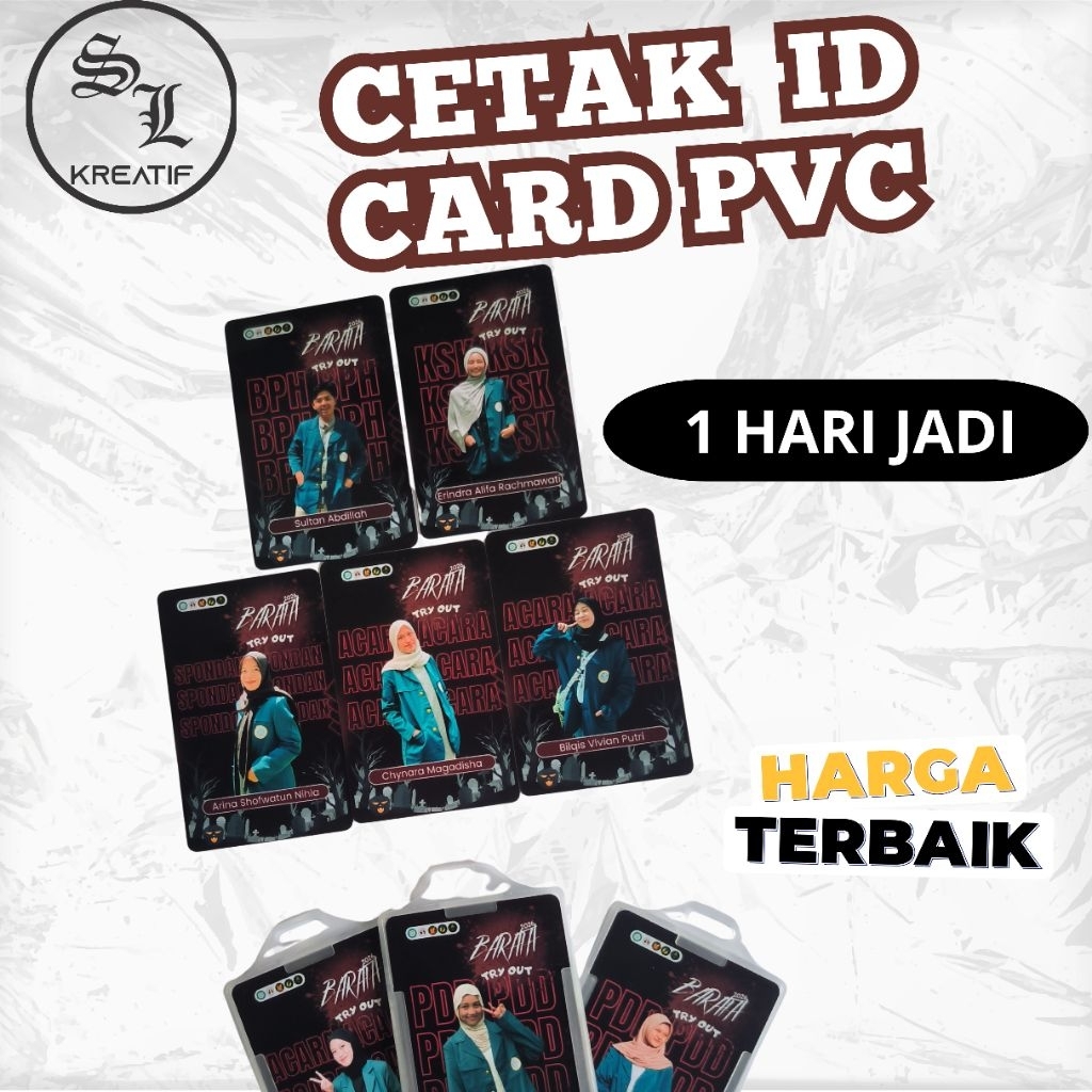 CETAK ID CARD CUSTOM DESIGN/ TANPA MINIMAL ORDER/ KARTU ID CARD