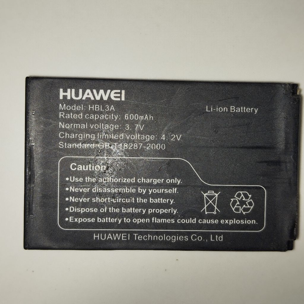 Baterai HP Jadul Merk Huawei Type HBL-3A
