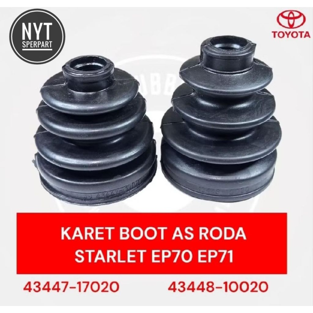 KARET BOOT AS RODA CV JOINT KOHEL BEARING STARLET EP70 EP71