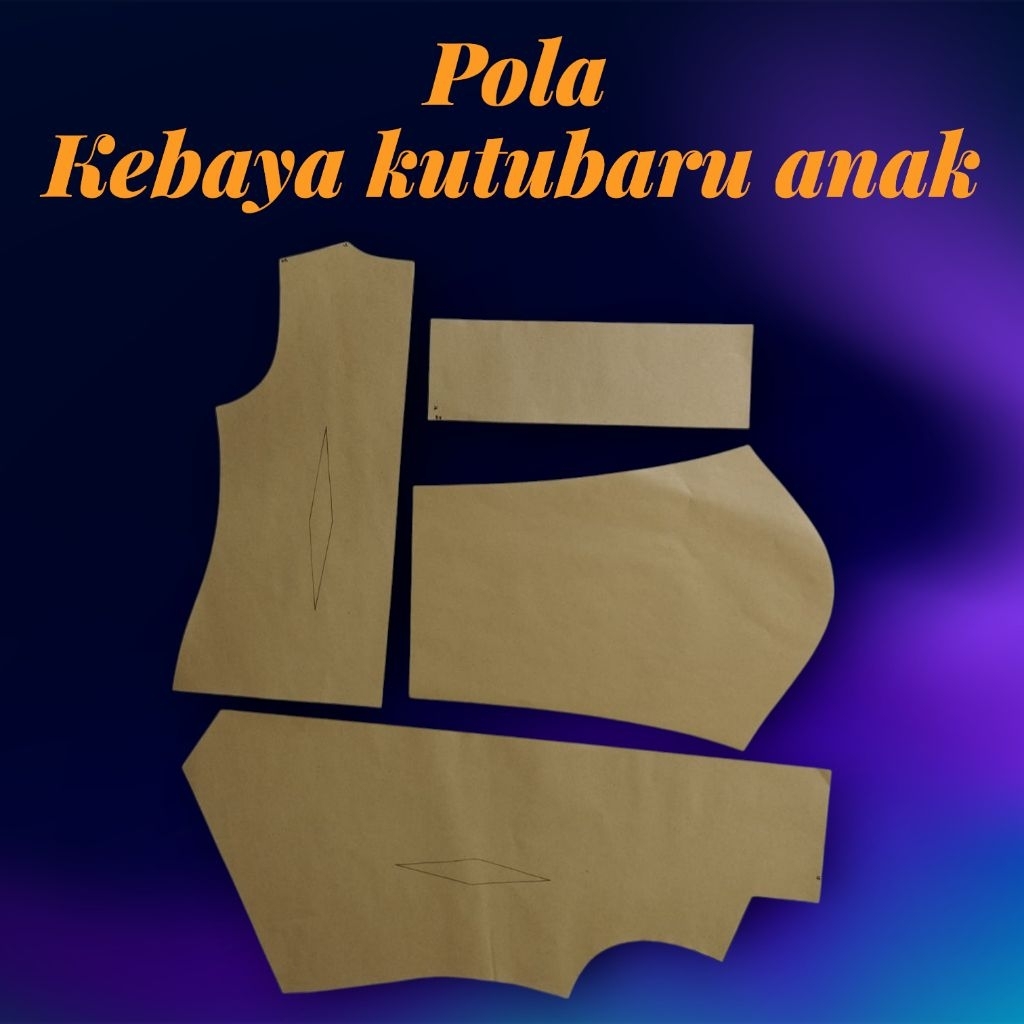 pola kebaya kutu baru anak