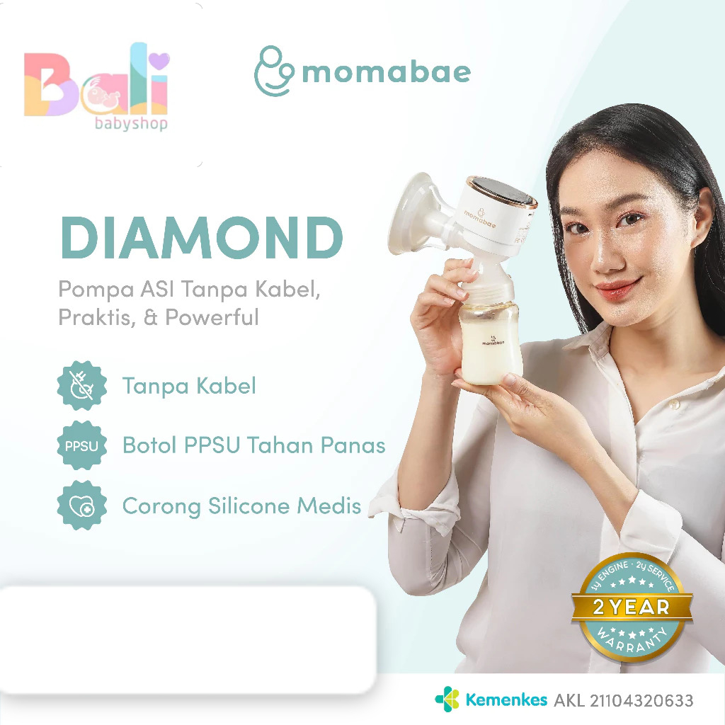 MOMABAE - DIAMOND Pompa ASI Elektrik / Breast Pump Electric / Pumping ASI Elektrik Portable
