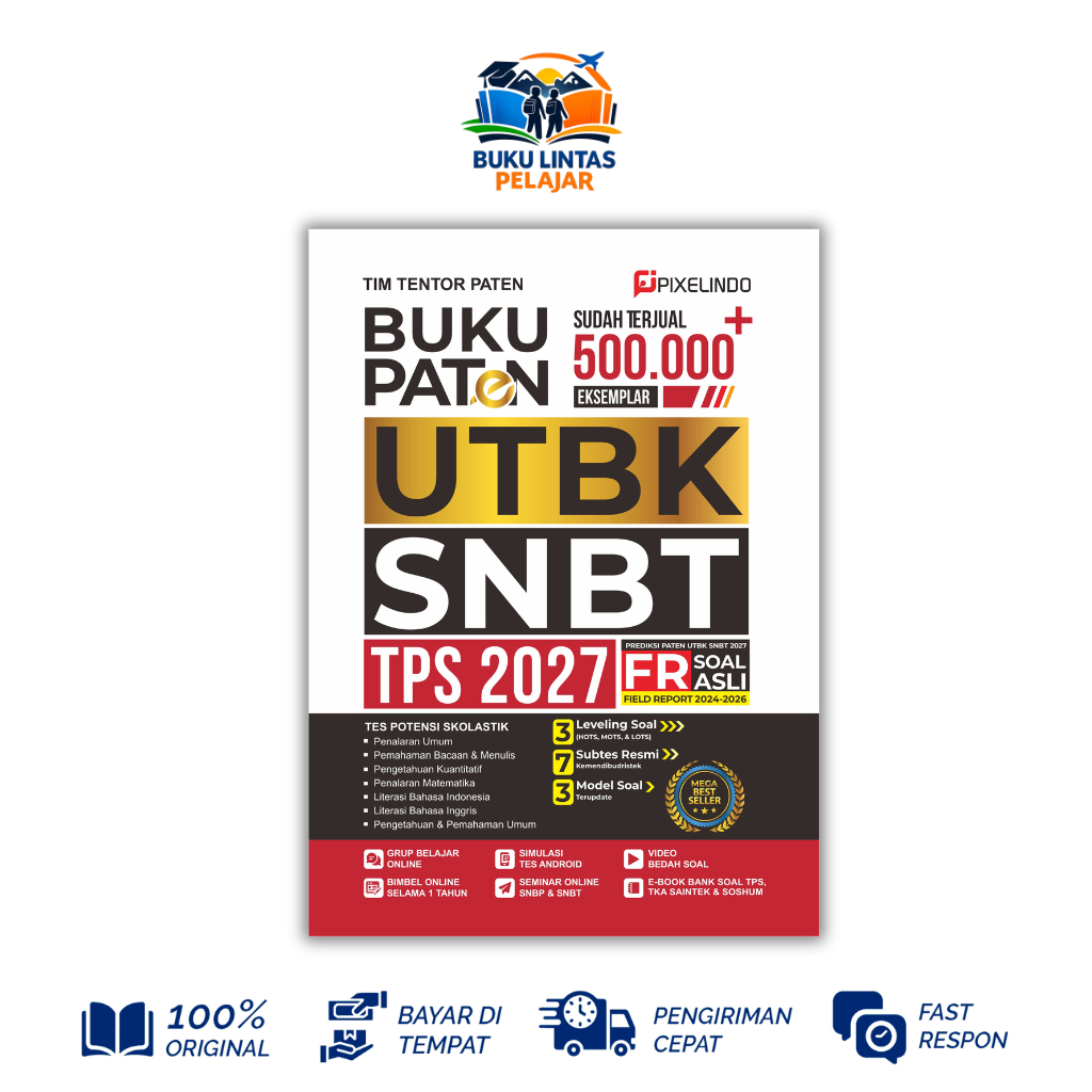 Buku Paten  UTBK SNBT TPS 2027 FR Soal Asli (Free Bimbel) - Pixelindo