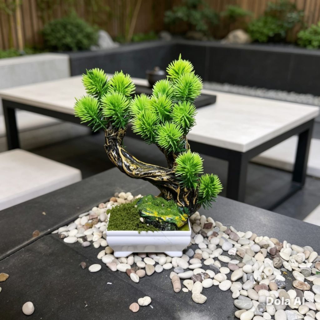 Bonsai Artificial Pajangan Meja – Dekorasi Minimalis Elegan untuk Rumah & Kantor