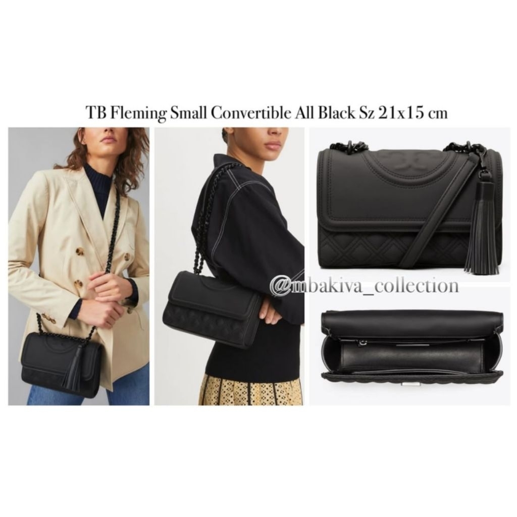 TB Fleming Small Convertible All Black