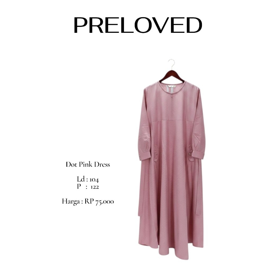 ​Dress pink motif dot