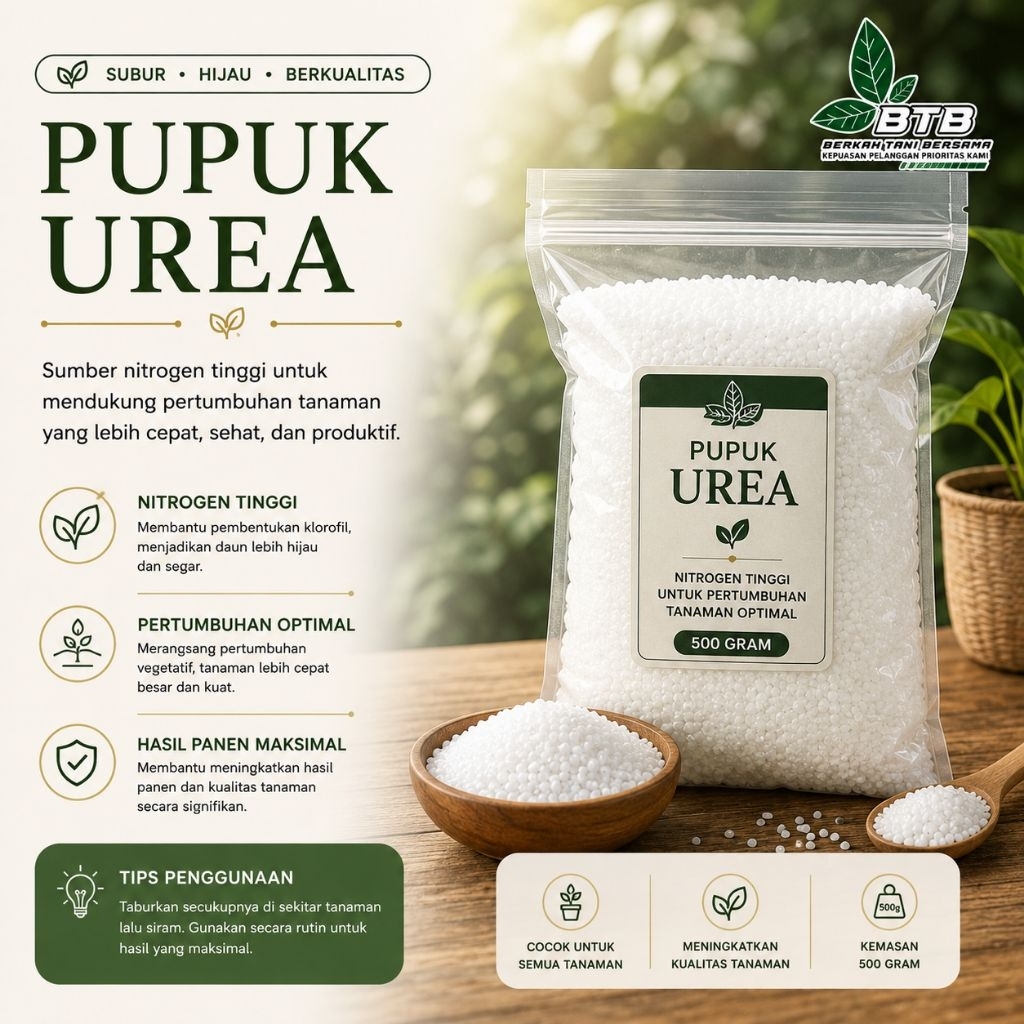 Pupuk Urea Repack Kemasan 500 Gram Pupuk Penyubur Segala Jenis Tanaman