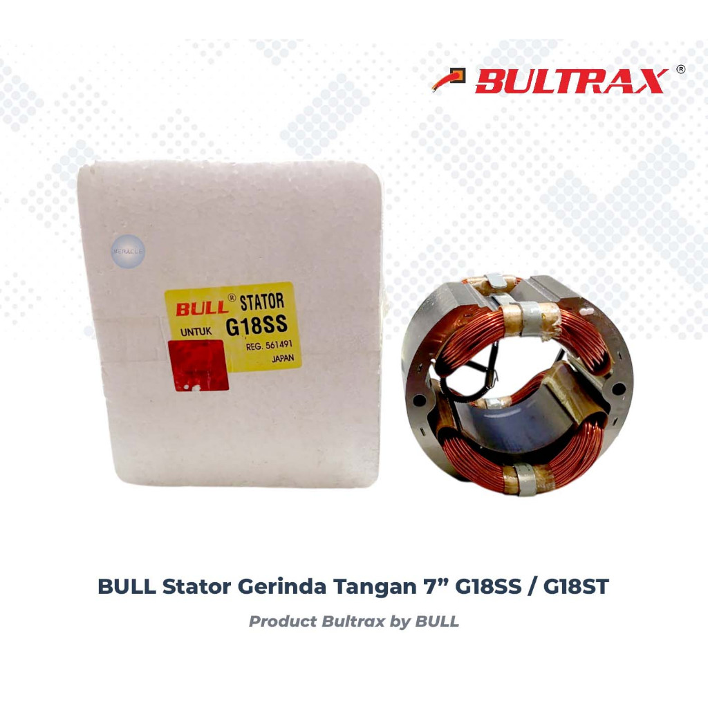 [STATOR] BULL STATOR G18SS / G18ST - Lilitan Sepul Tembaga Mesin Gerinda Hitachi 7"
