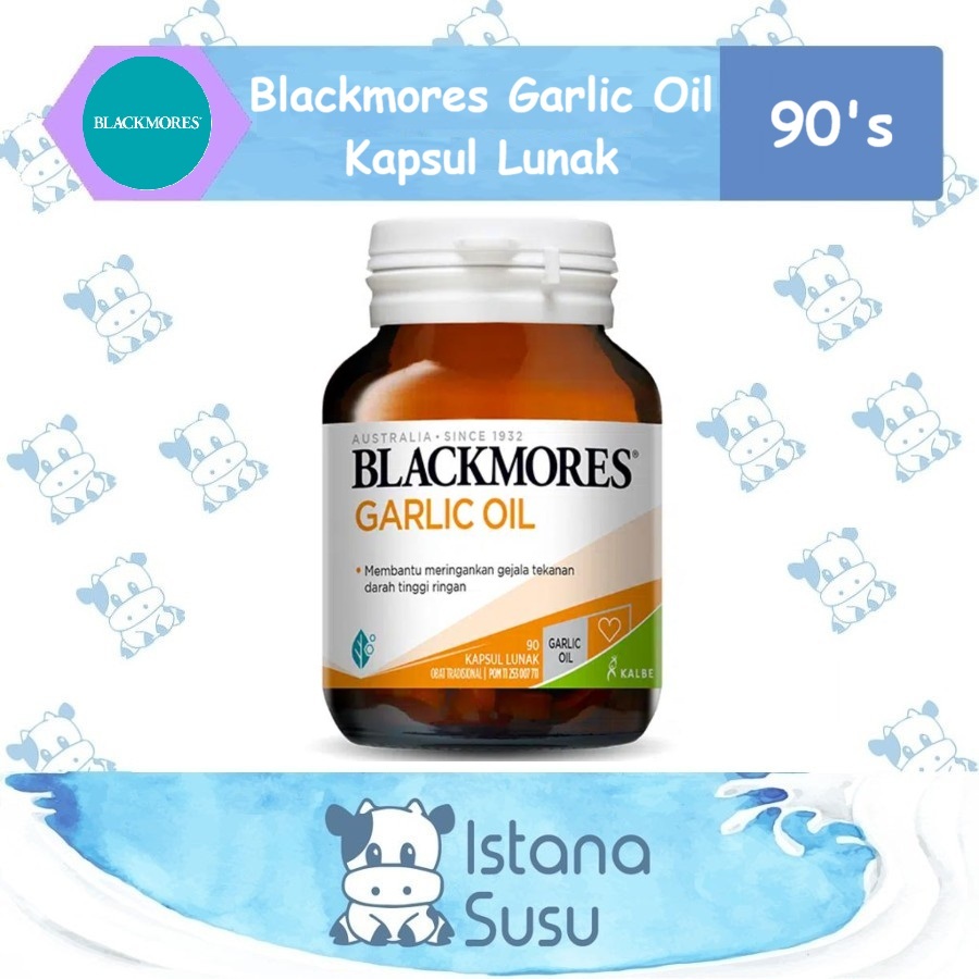 Blackmores Garlic Oil Isi 90 Kapsul Lunak - Suplemen Kesehatan Jantung, Darah Tinggi Ringan