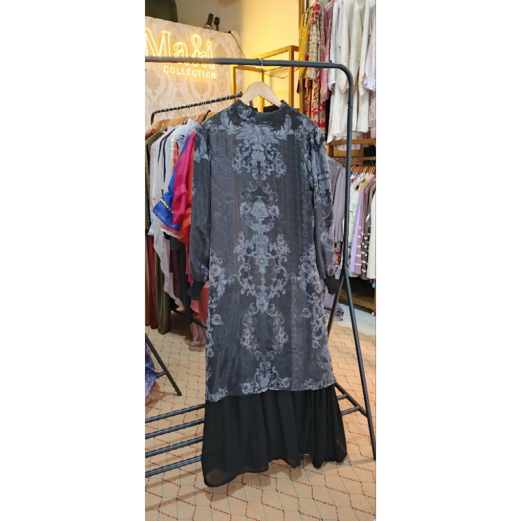 Ma&i Collection - Gamis/Dress Jabal tsur Premium dengan Hijab