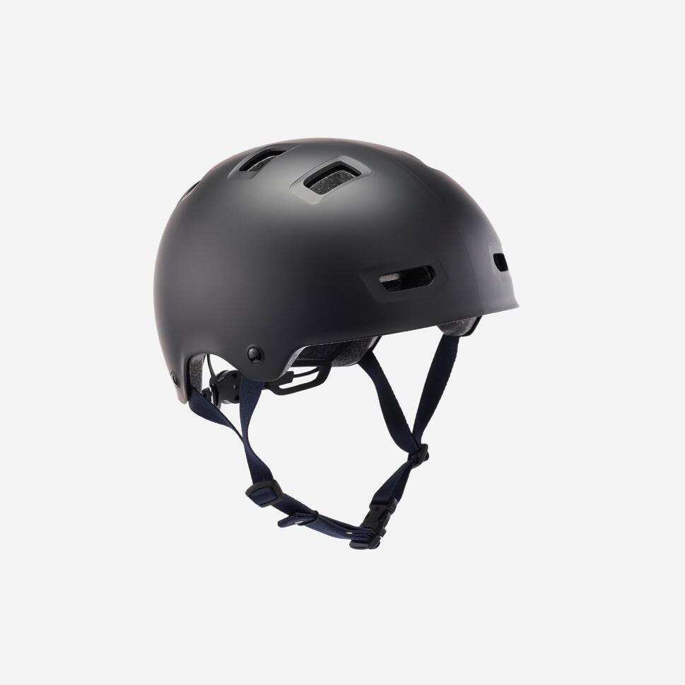 Decathlon Oxelo/BTWIN Helm Dewasa Mh500 (Hitam/Biru Gelap) - 8552048
