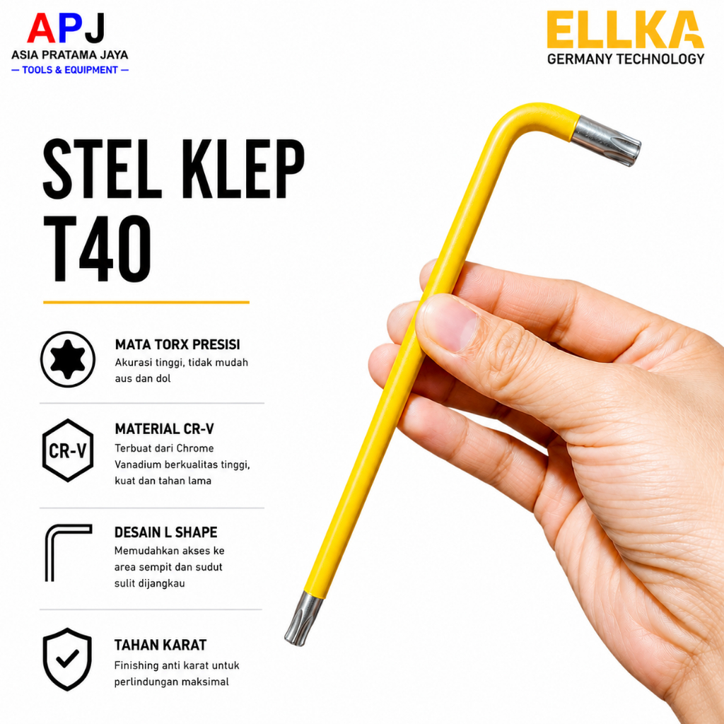 Kunci STEL KLEP Setelan Klep Motor Kunci L Bintang T40