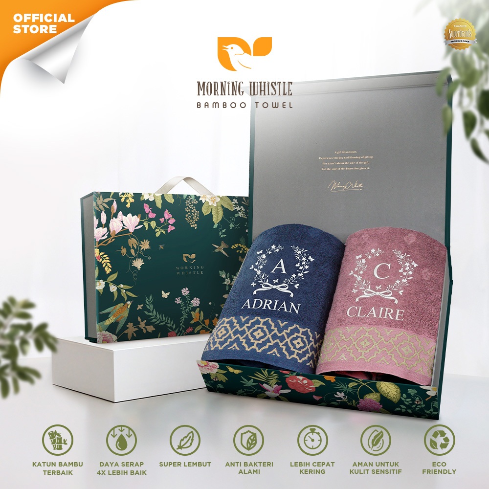 Morning Whistle - Alexio (Handuk Couple Set) / Handuk Seserahan / Kado Pernikahan / Souvenir / Hadia