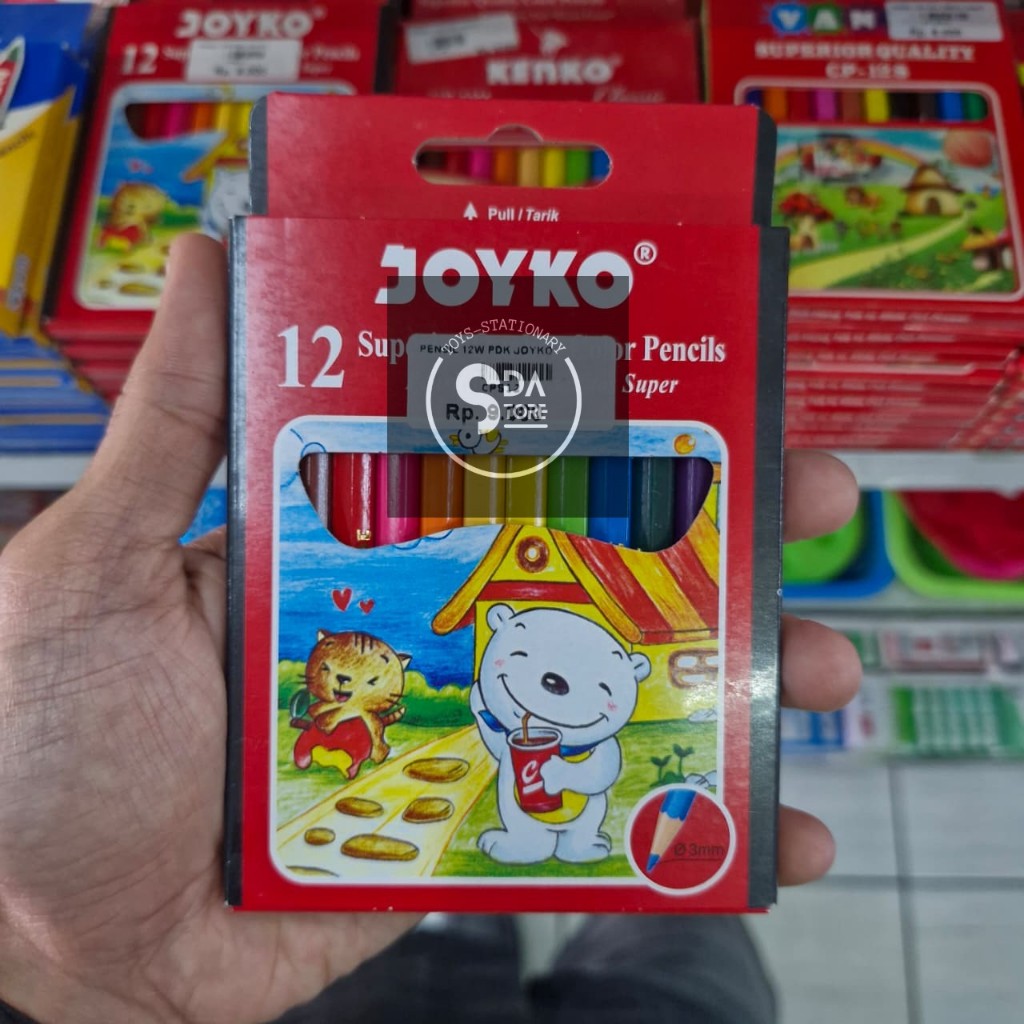 Pensil Warna Joyko Pendek 12 warna/Pensil Warna Joyko Panjang 12 Warna/Pensil Warna Joyko Panjang 24