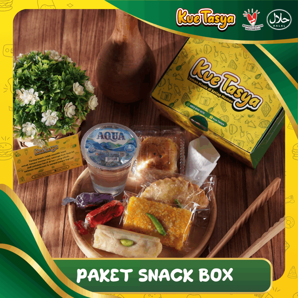Snack Box Kue Tasya Isi Lengkap |  ISI 3 KUE BASAH FREE  COKELATE l Paket Snack Box Acara Kantor Ari