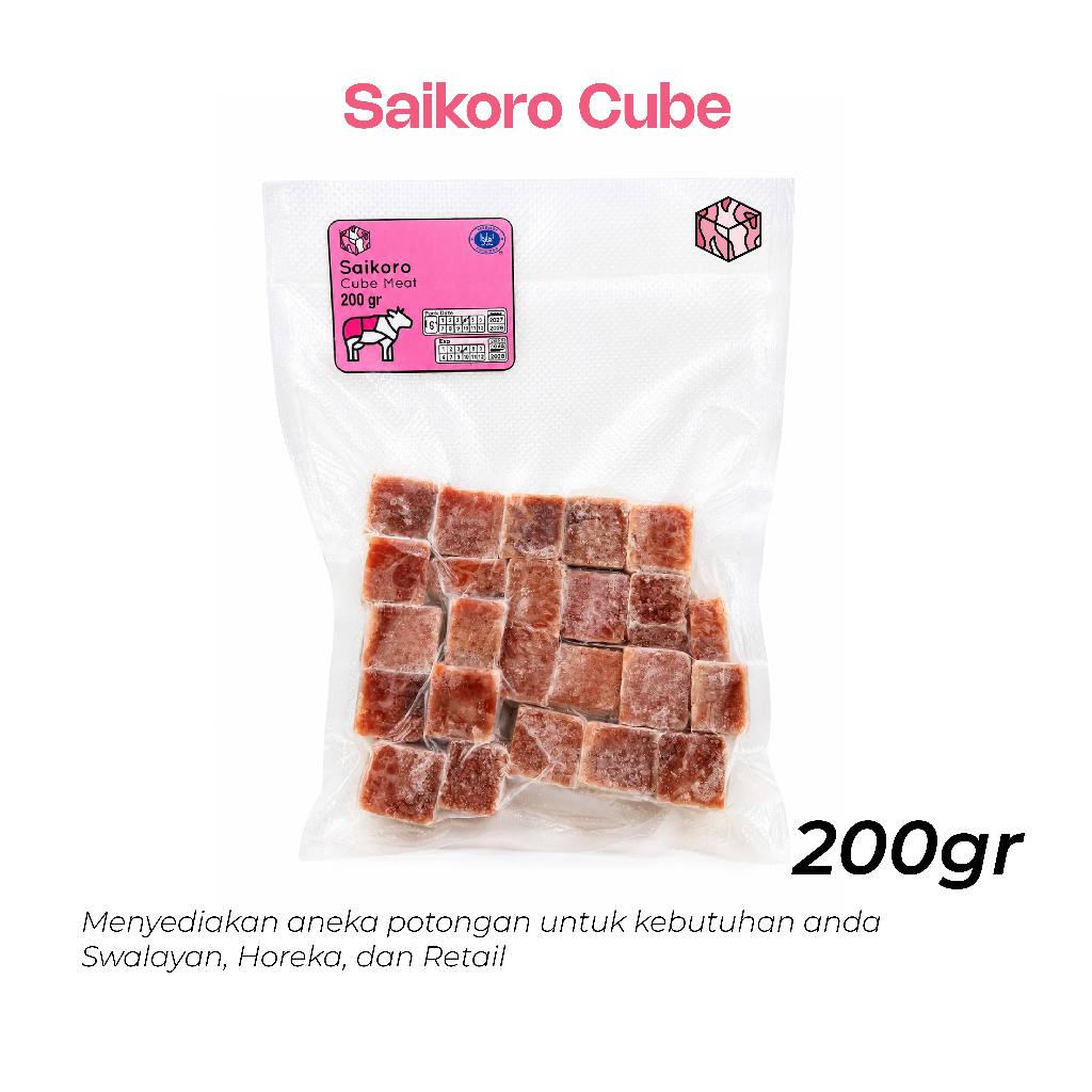 Saikoro daging wagyu meltique saikoro kotak juicy  200gr
